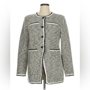 Avec Les Filles Black and White Tweed Blazer